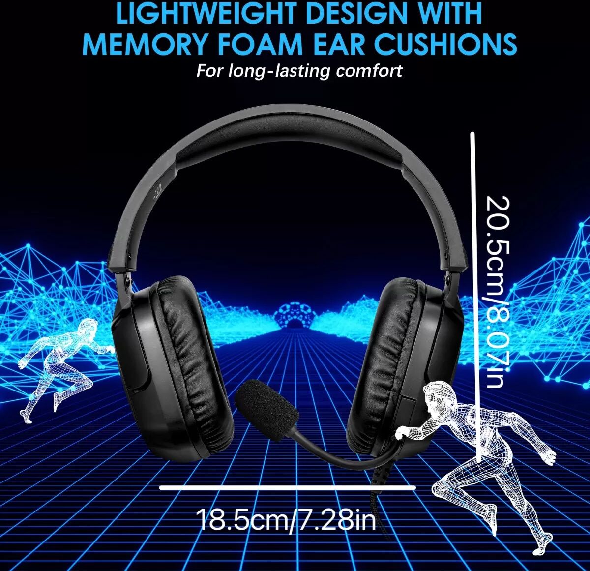 INF Casque gaming filaire compatible avec PS4, compatible avec PS5, compatible avec XBOX, compatible avec SWITCH - Microphone,