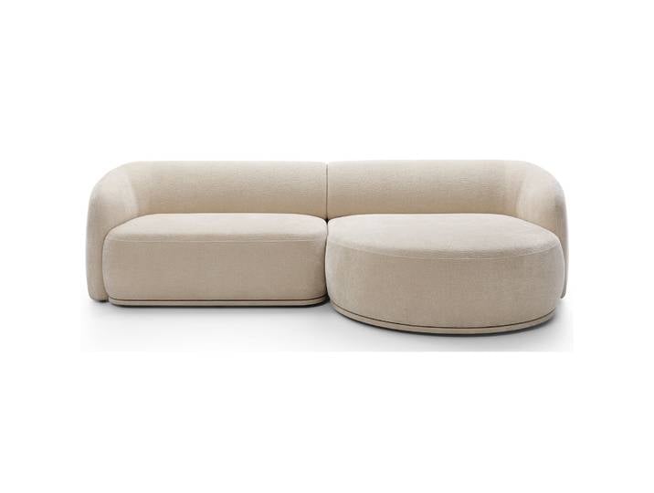 Modulares Ecksofa Bommo, L-förmig, rechtsseitig, beige Chenille