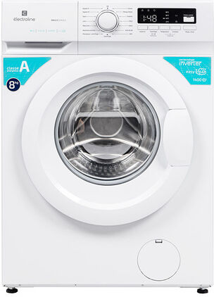 Electroline WRTMDWM8ABLDCWH lavatrice Caricamento frontale 8kg 1400 Giri/min Bianco Funzione vapore
