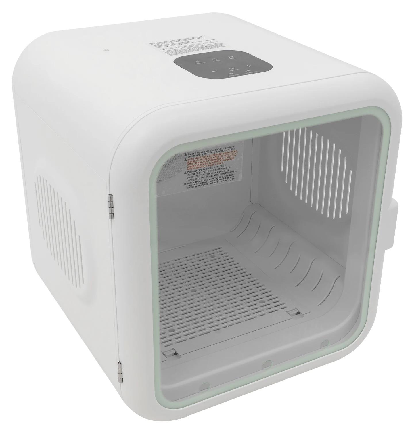 Haustier Föhntrockner 62L - Trocknungsbox für Katze und Hund - 800W 220V EU-Stecker - Temperatur 22-45°C einstellbar - Timer 10-180 Min - Leise 35dB - Weiß