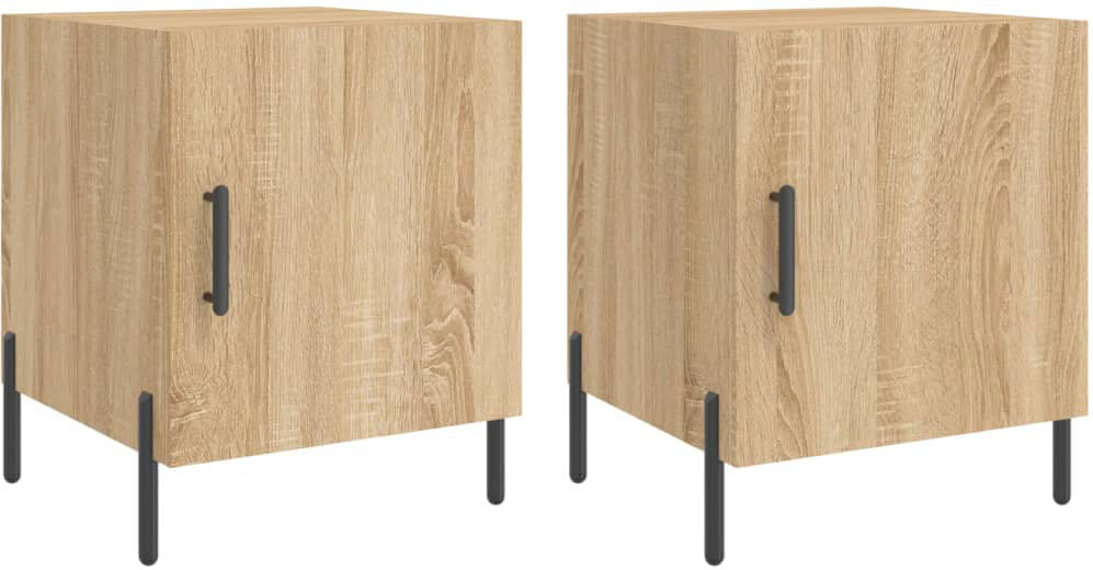 Latitude Run Introduce an air of modern charm to your interior with these bedside cabinets! Sonoma Oak 50cm H X 40cm W X 40cm D