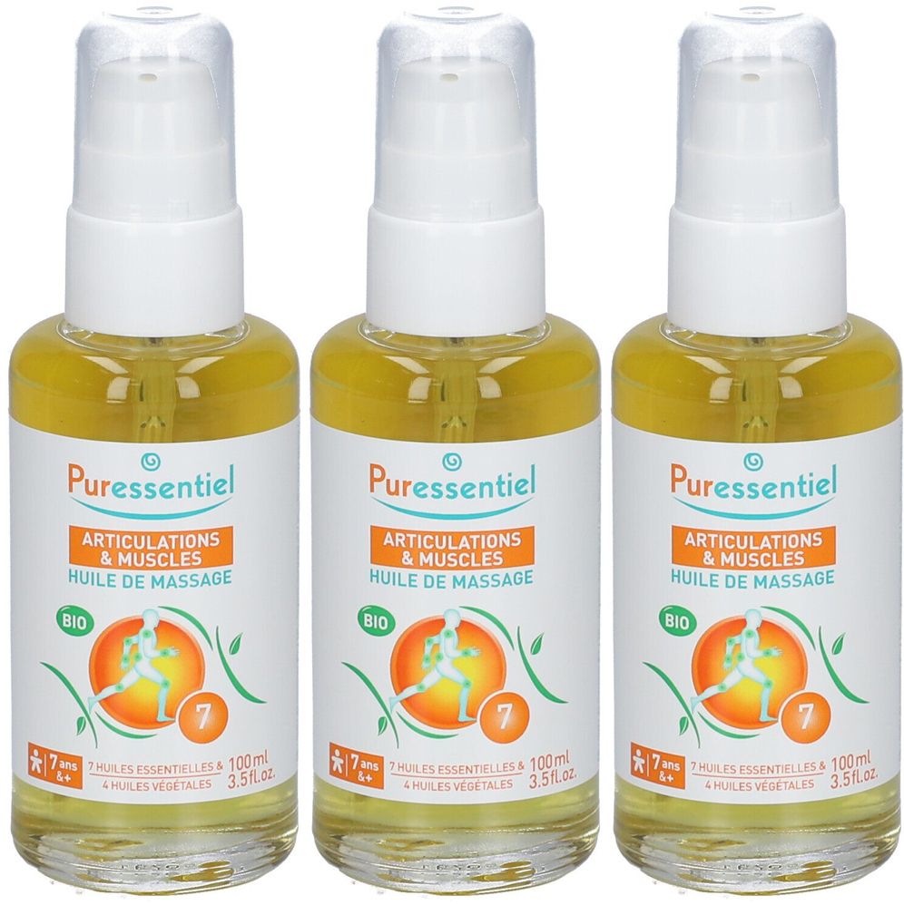 Huile de massage BIO Effort Musculaire Avec Pompe - Arnica Gaulthérie 100 mlx3 3x100 ml Öl