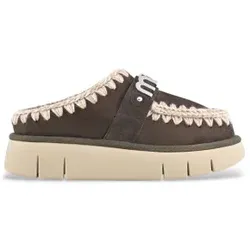 Mou für Damen. MU.FW531001A Braune Bounce Leder Clogs (39), Wohnung, Keine, Lässig