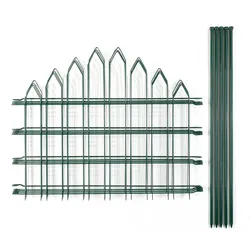 POWERTEC GARDEN 4er Set Teichzaun, ca.1000 x 800mm  - Grün, 21FS05