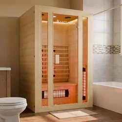 Artsauna Infrarotkabine Nyborg S120V Vollspektrumstrahler & Ambiente LED Beleuchtung – Kabine für 2