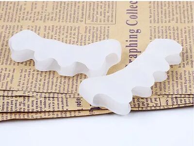 Trendy Discount Goods Gel Silicone Toe Separator, Protective, Bunion Yoga, Hammer Toes Corrector, Straighteners For Women Men, Overlapping white