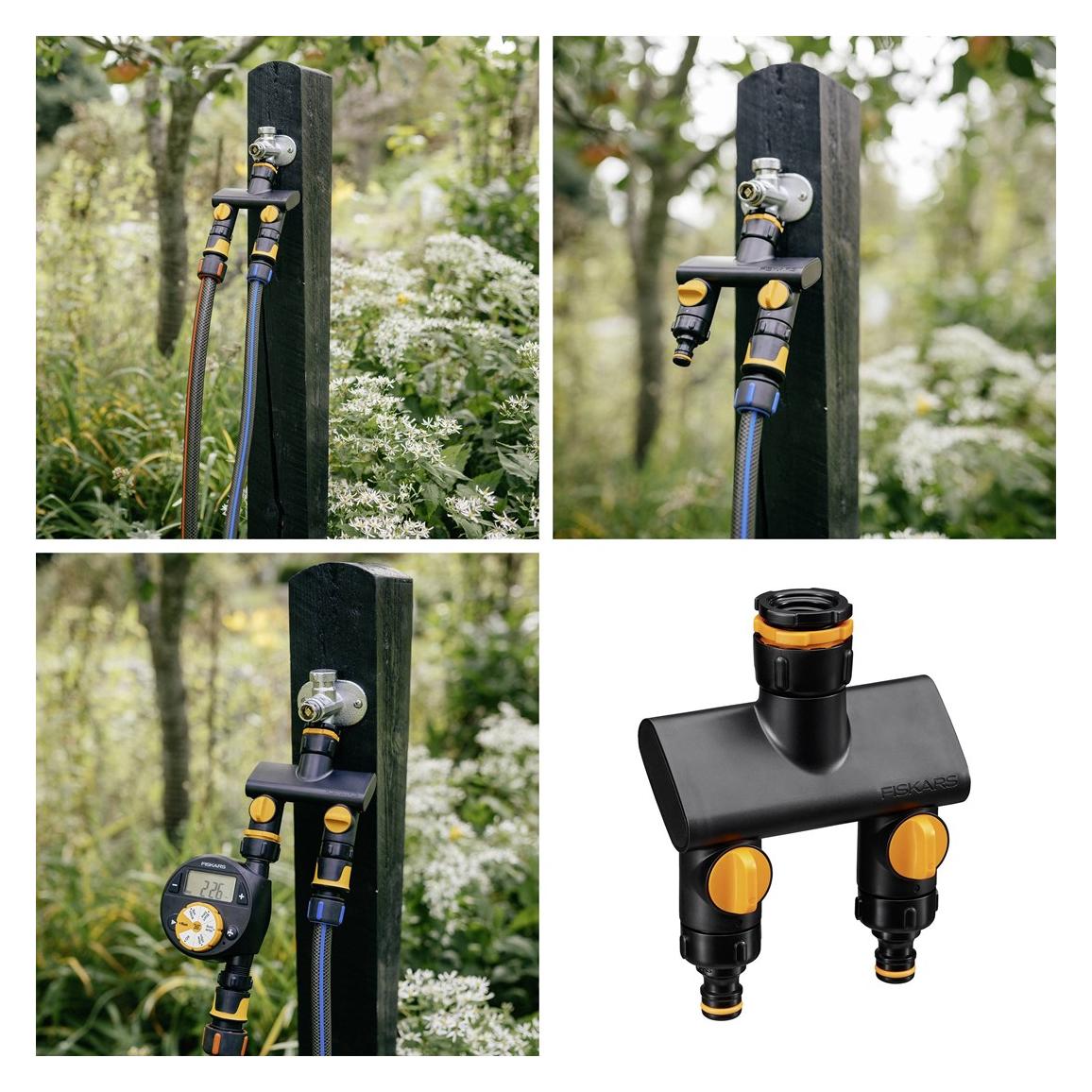 Fiskars Rozdzielacz Podwójny Comfort On/Off (21 mm) (1070577)