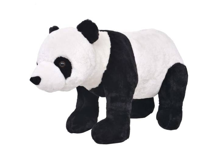 vidaXL Greifspielzeug Plüschtier Panda Stehend Plüsch Schwarz und Weiß XXL, Plüschtier Stehend Panda XXL Plüschspielzeug Kuscheltier Stofftier