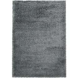 HOCHFLORTEPPICH SALZACH, einfarbig, aus Polypropylen, Hellgrau, 160 x 230 cm