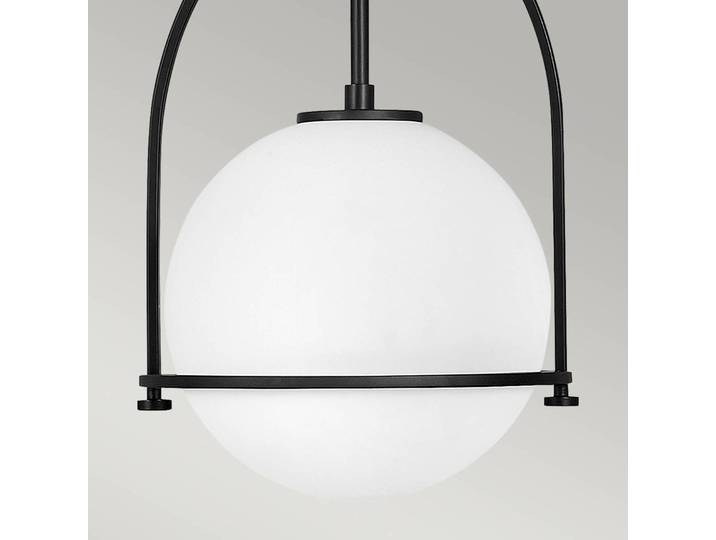 Quintiesse Glas Hängeleuchte Somerset, dimmbar, schwarz, für Wohn- / Esszimmer, Metall