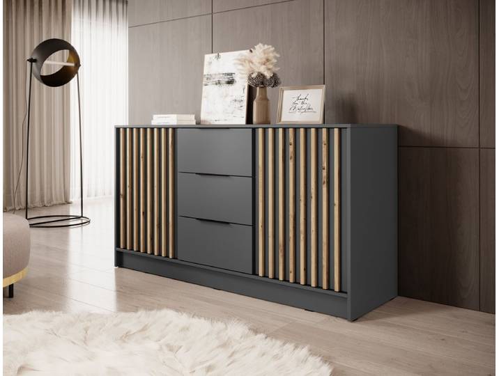 Designer Kommode Niro II - Anthrazit - Luxusbetten24