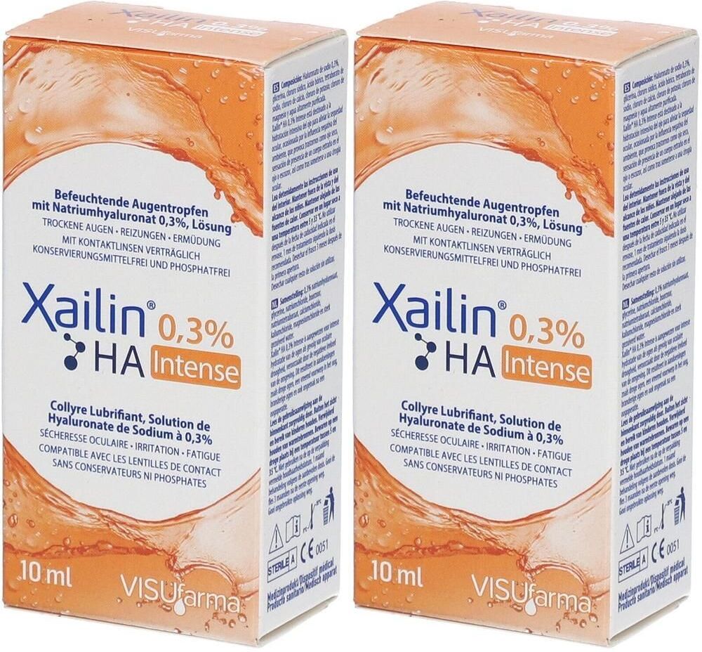 Xalin® Xailin Intense 0,3% HA Augentropfen 2x 2x10 ml