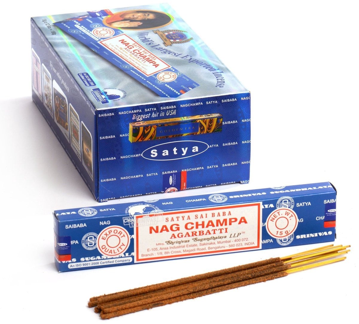 Satya Nag Champa Wierook - 12 x 15 gram