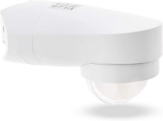 Huber Bewegingsmelder - Infrarood Sensor - Automatische Verlichting - 360 Graden Detectie - 10 Meter Bereik - Wit
