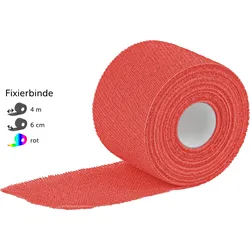 Dracoelfi Haft Color Fixierbinde 6cmx4M Rot 1 ST