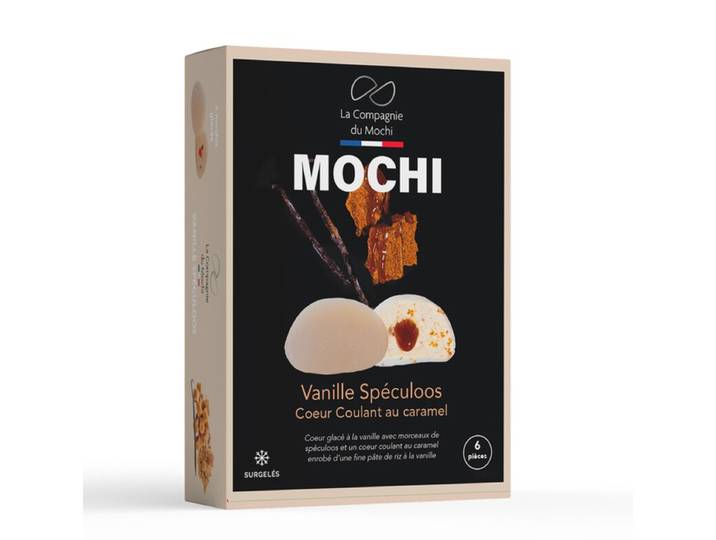 LA COMPAGNIE DU MOCHI Lot de 6 mochis glacés vanille spéculoos et cœur caramel - 198 g