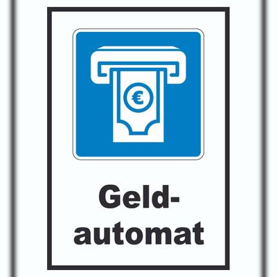HB-Druck Geldautomat Schild A2 Rückseite selbstklebend