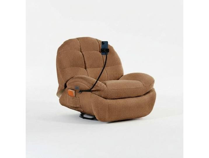 JVmoebel Sessel Verstellbarer Sessel aus Textil mit drehbarer Funktion (Sessel), Made in Europa