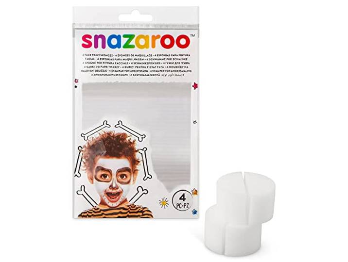 Snazaroo 1198927 Spons set 4 halfronde sponsjes met fijne poriën voor het aanbrengen van make-up, poeder en crème