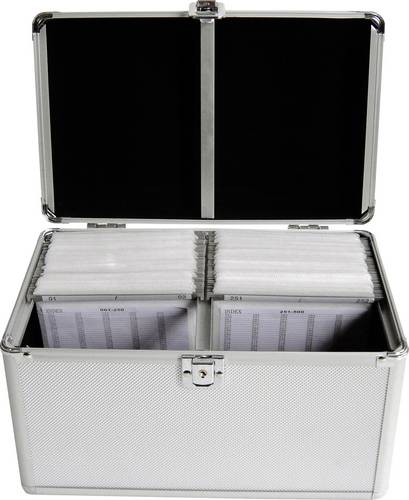 MediaRange CD Koffer 200 CDs/DVDs/Blu-rays Aluminium Silber 1 St. (B x H x T) 30.1 x 18 x 19cm BOX75