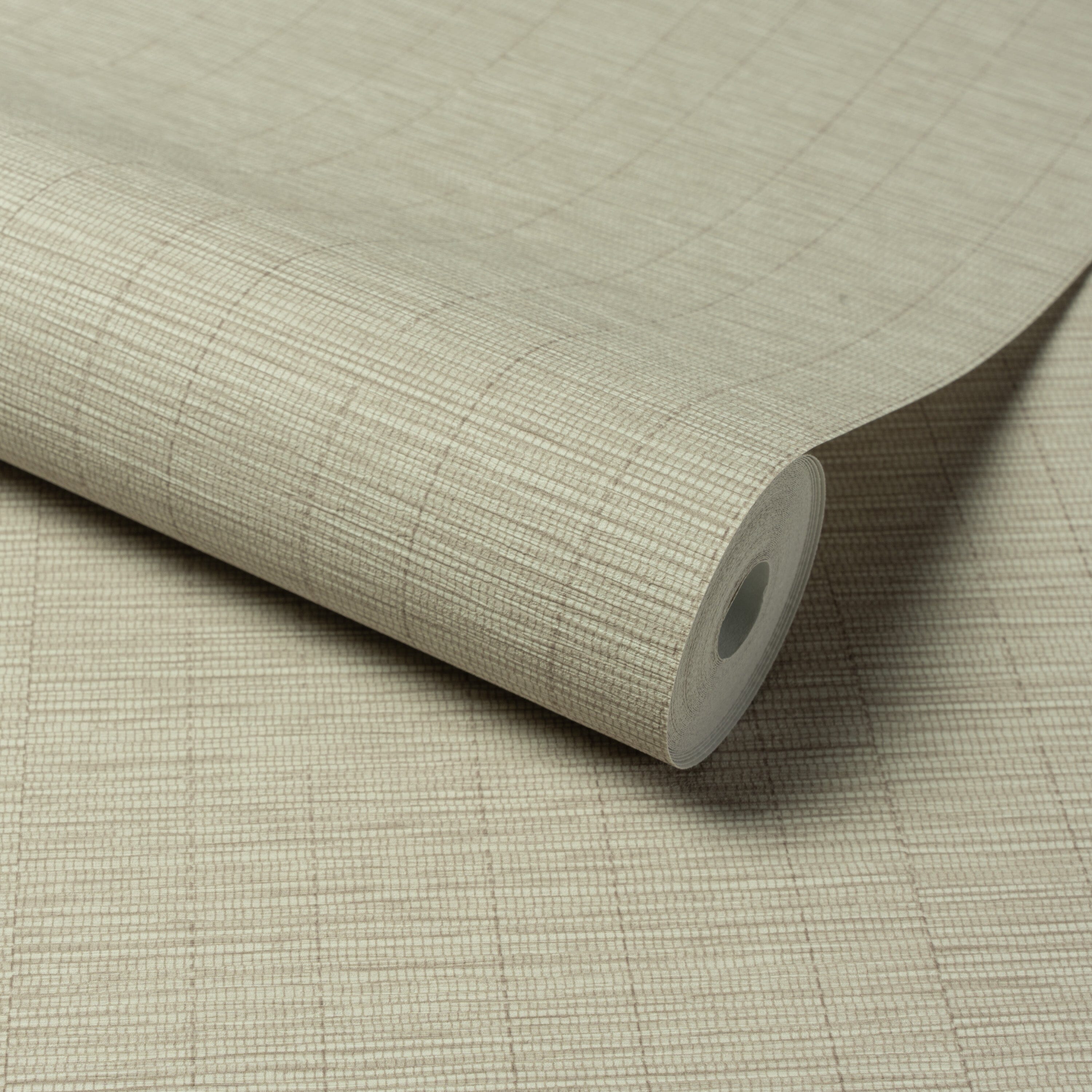 Procida Taupe Linear Patterned Wallpaper