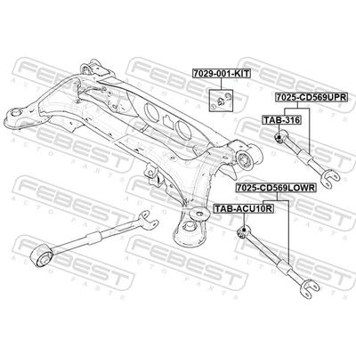 FEBEST Sturzkorrekturschraubensatz 7029001kit für CHANGAN