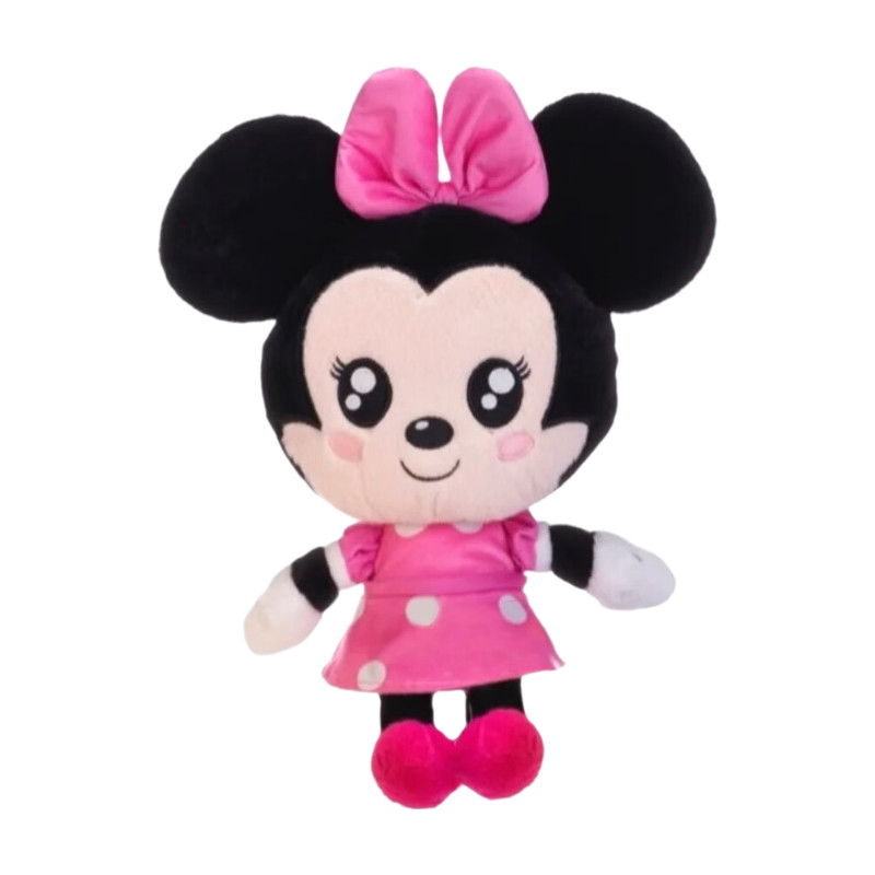Disney Chibi Minnie Mouse pluche knuffel, rood en wit, 25 cm
