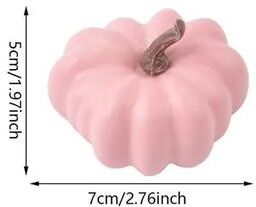 Uplifted Finds Pink And Green Foam Fake Decorative Pumpkins For Thanksgiving Halloween Autumn Decor Photography Props light Pink