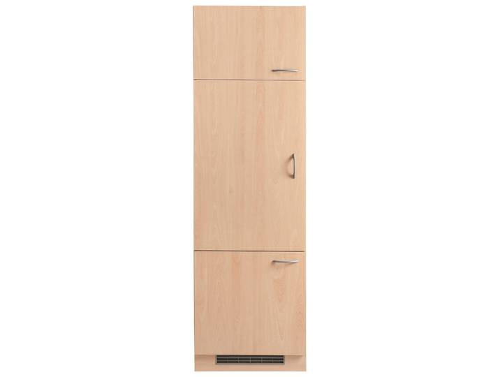 Kühlumbauschrank WIHO KÜCHEN Kiel , braun (buche dekor), B:60cm H:200cm T:57cm, Schränke, Kühlumbauschrank, 60 cm breit
