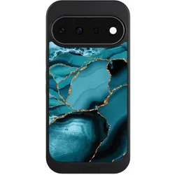 Nivocase Hülle für Google Pixel 11 Handyhülle NIVOcore Case Schwarz Edelstein Glitzer Look Marmor (Google Pixel 11), Smartphone Hülle, Schwarz