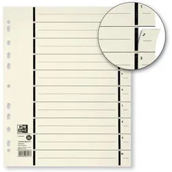 OXFORD 1 bis 10 Zahlenregister DIN A4 Chamois 10-teilig Pappkarton 11 Löcher 6457 100 Stück