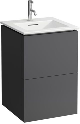 LAUFEN Kartell Waschtisch mit Unterschrank 50 cm H8603316421041 Waschtisch-Set, 50x50x72,6cm, schiefergrau