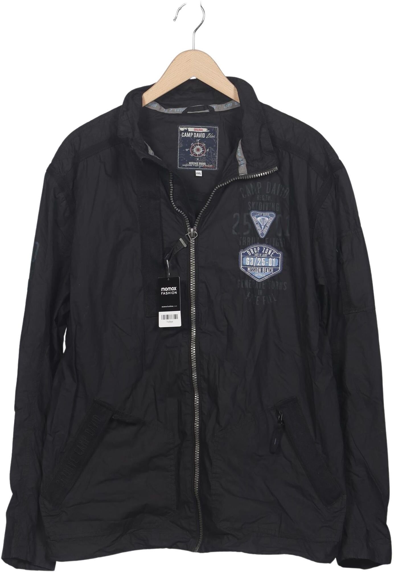 Camp David Herren Jacke, Schwarz, Gr. Xxl, Baumwolle - Second Hand