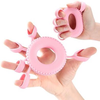 Healfit Counter Finger Flexibility Finger Exerciser, Silicone Grip Strength Trainer, Hand Grip Strengthener, Anti Slip Exercise Tool purple