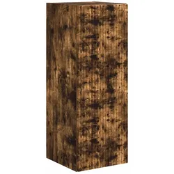 Helloshop26 - Moderne minimalistische Wand-TV-Möbel 30 x 31 x 80 cm diskreter Stauraum aus Holzwerkstoff Raucheiche