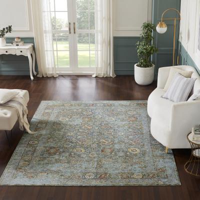KALATY Monarch Vintage Slate Medallion Area Rug