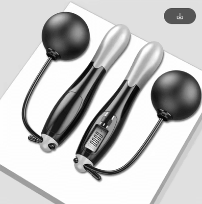Inspire Picks SmartFit Cordless Digital Jump Rope LCD Smart Jump Rope With Counter big Ball Grey
