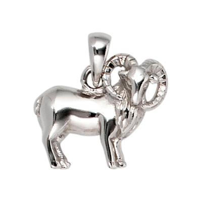 Sternzeichenanhänger JOBO "Anhänger Sternzeichen", silber (silber 925), Schmuckanhänger, Damen, Widder, Silber 925 (Sterlingsilber), 925 Silber rhodiniert