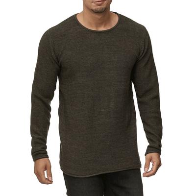 Rundhalspullover INDICODE "Kristian", Herren, Gr. XXL, grün (army), Strick, Obermaterial: 100% Baumwolle, unifarben, regular fit normal, Rundhals, Pullover Rundhalspullover