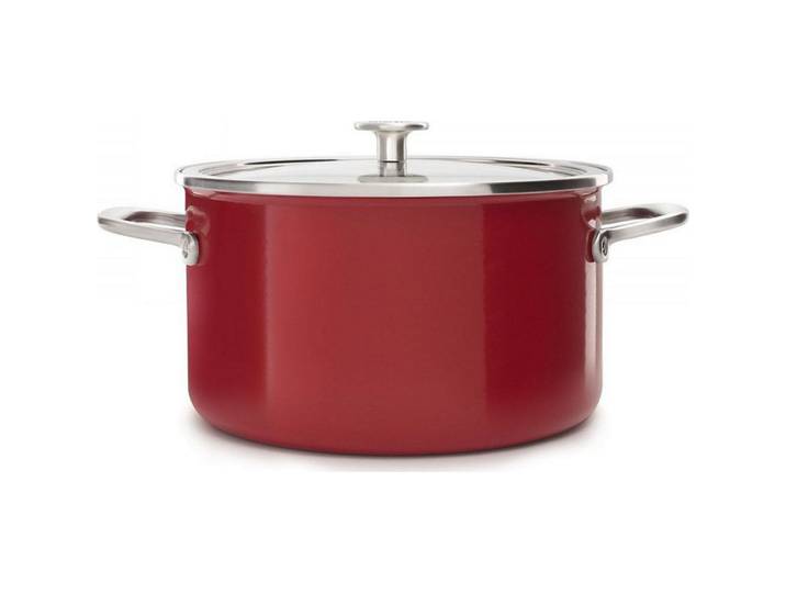 Kitchenaid Casserole - Sauteuse Casserole avec couvercle 20cm email rouge