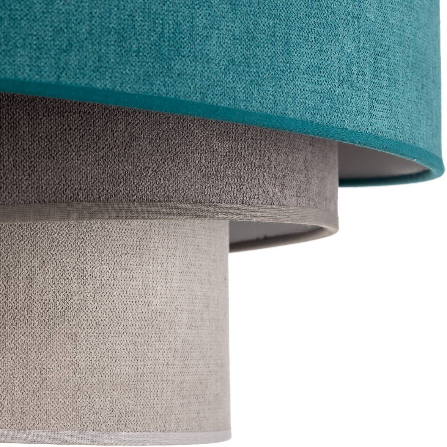 Deckenlampe Pastell Trio Duolla, dimmbar, blau, für Wohn- / Esszimmer, Textil / Stoff / Seide, Junges Wohnen, Deckenlampe