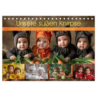 Unsere süßen Knirpse (Tischkalender 2027 DIN A5 quer), CALVENDO Monatskalender