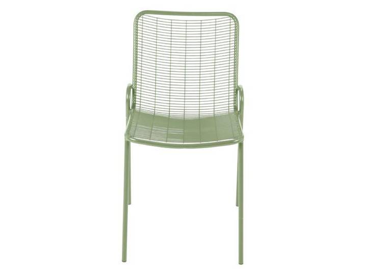 Chaise repas outdoor métal vert amande