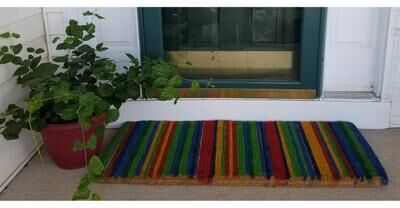 Imports Decor Multicolor Striped Door Mat