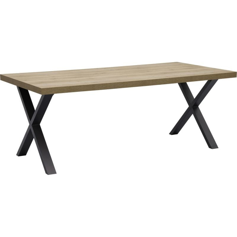 Budget Home Store Eettafel Renzo 200 cm met uitdraaibare blad voor de eetkamer en keuken