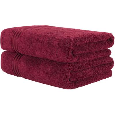 Saunatuch HAMMETEX "Hammetex 2er Set extra große Saunatücher", bordeaux, B:80cm L:200cm, Frottier, Baumwolle, Handtücher, 100% Baumwolle – Weich & Saugfähig – Luxuriöse Große Spa-Badetücher