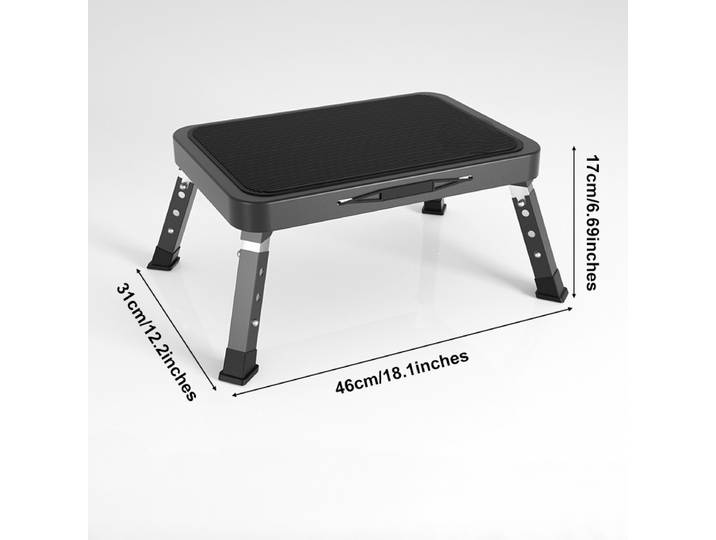 Escabeau, escabeau pliant réglable pour adultes et personnes âgées, escabeau pour cuisine, lit, jardin, camping-car, utilisation au bureau, 350 lb Ca