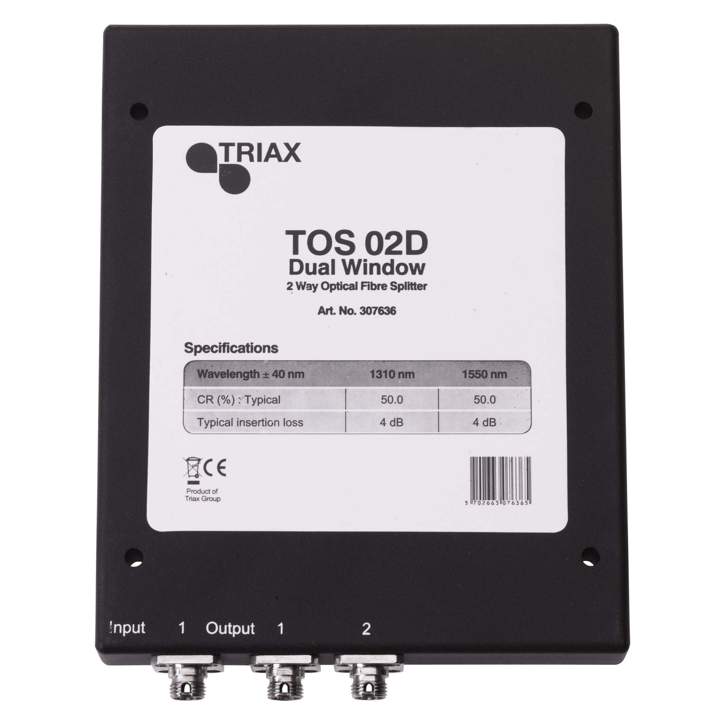 Triax TOS 02 D 2fach optischer Verstärke mit FC/PC Anschlüssen (Kabel) (307636)