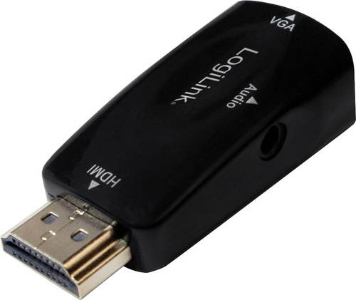 LogiLink CV0107 Adapter [1x HDMI-Stecker - 1x VGA-Buchse] Schwarz