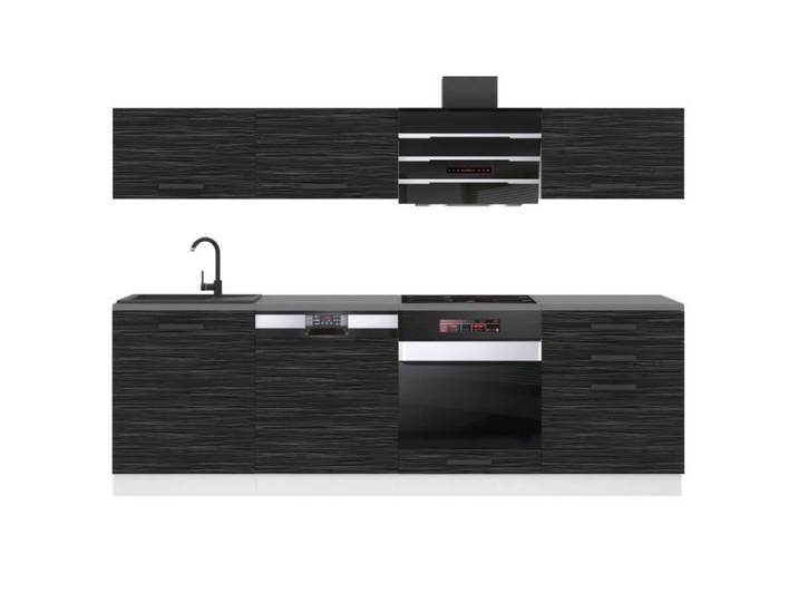 Cuisine Complète - B BELINI GROUP - LINDA - Ébène Royal - 240 cm - Design Contemporain